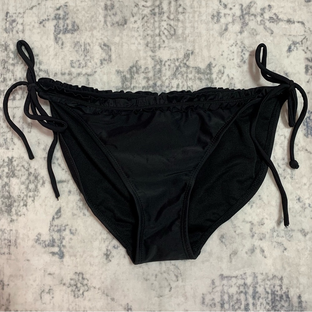 VTG Y2K Forever 21 Black Bikini Bottom with Side Ties - S